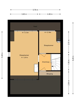 Floorplan - Dopperstraat 64, 3752 JH Bunschoten-Spakenburg